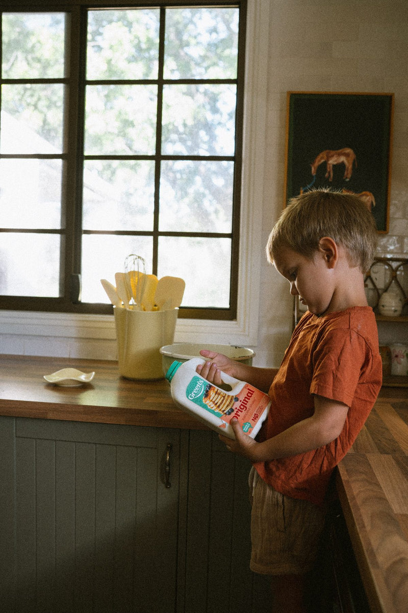 A little helper in the kitchen with the Butter Bunch